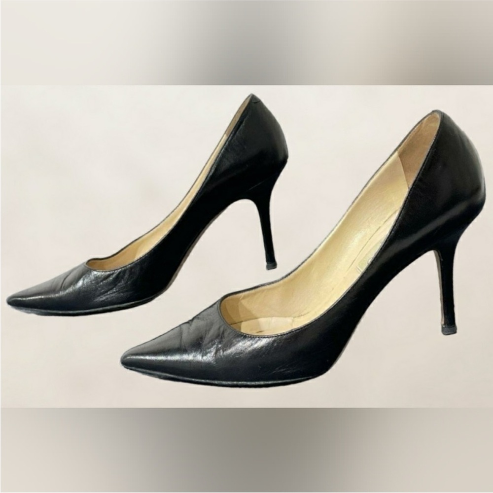 Jimmy Choo Romy 100 Black Leather Pumps